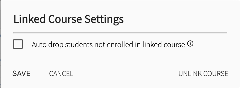 Autolab Course Linking Settings